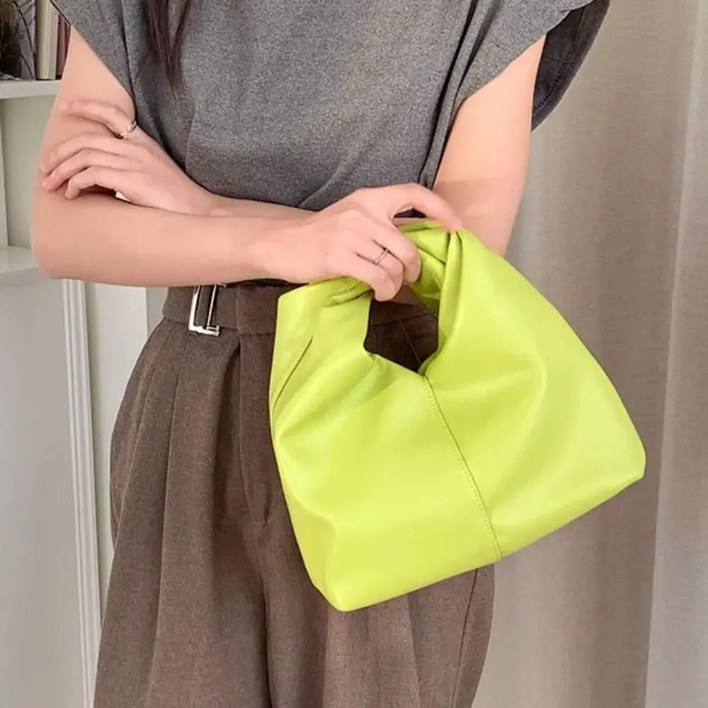 

Soft Solid Color Armpit Bag Large Capacity Fashion Women's Handbag PU Leather Multifunction Tote Bag Girls