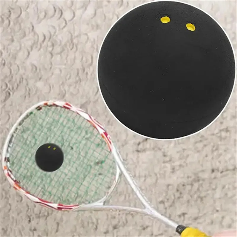 Material Sports Fitness Equipment - Pelota de Squash de Goma Amarilla con Doble Punto para Entrenamiento con Raquetas (1 Unidad)