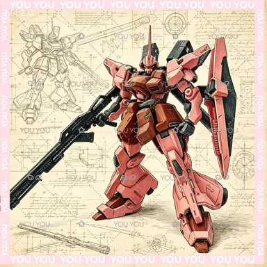 

YIYA STUDIO 1/120 MS-14J Zm Gelgoog III GK Assembly Model Kits Plastic Skeleton Anime Action Figure Robot Plastic Model Toys