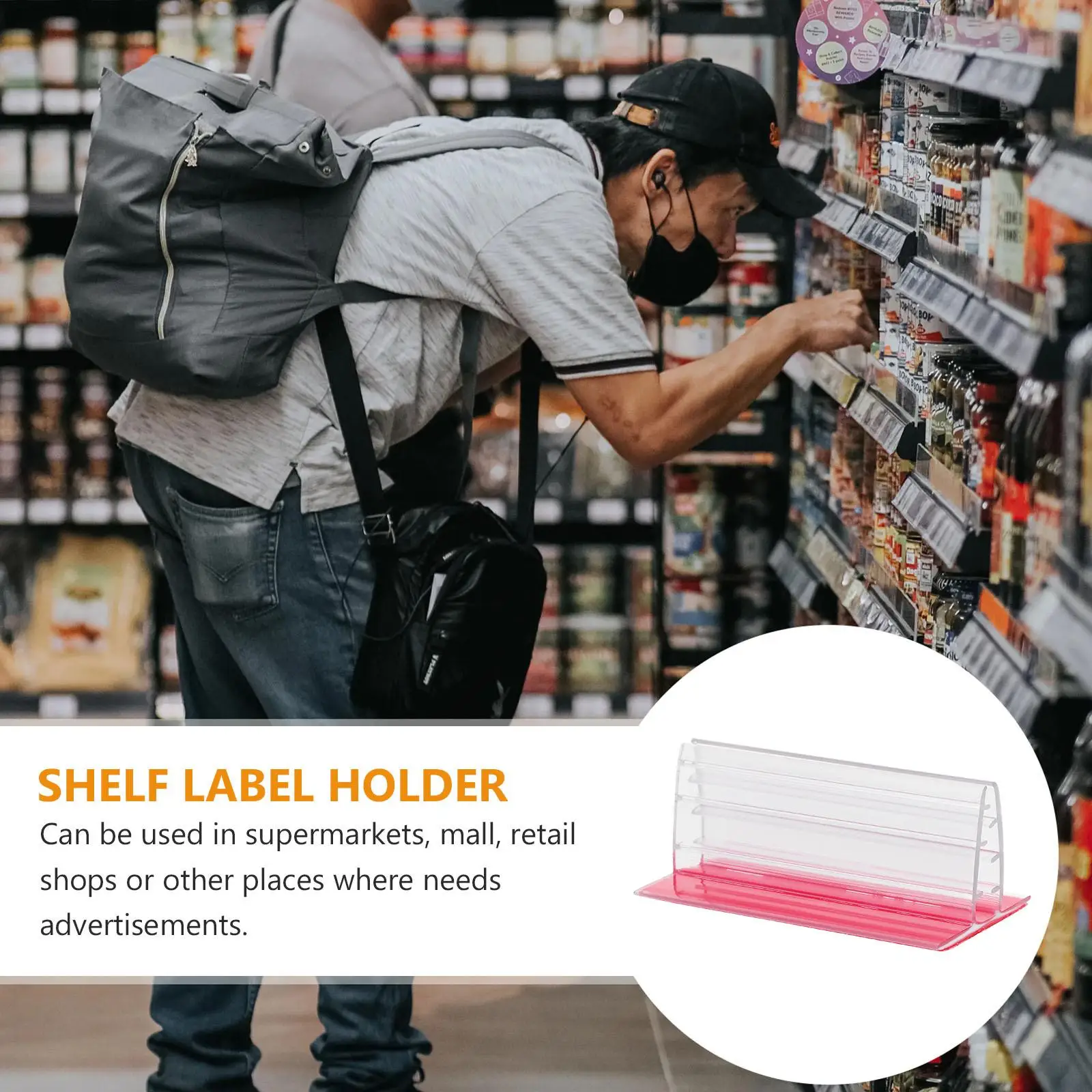 12Pcs Self Adhesive Sign Panel Holders Mini Name Tag Holders Card Sign Holders Guard Table Number Holders Picture Holders For