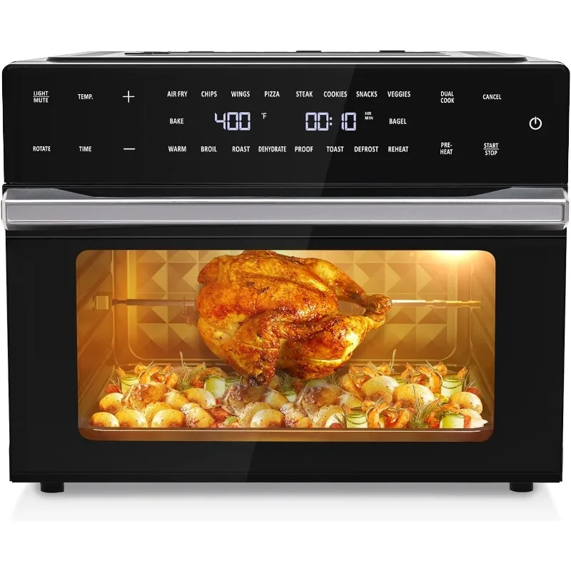 

32QT Extra Large Air Fryer, 19-in-1 Air Fryer Oven Combo with Rotisserie and Dehydrator, Digital Convection Oven