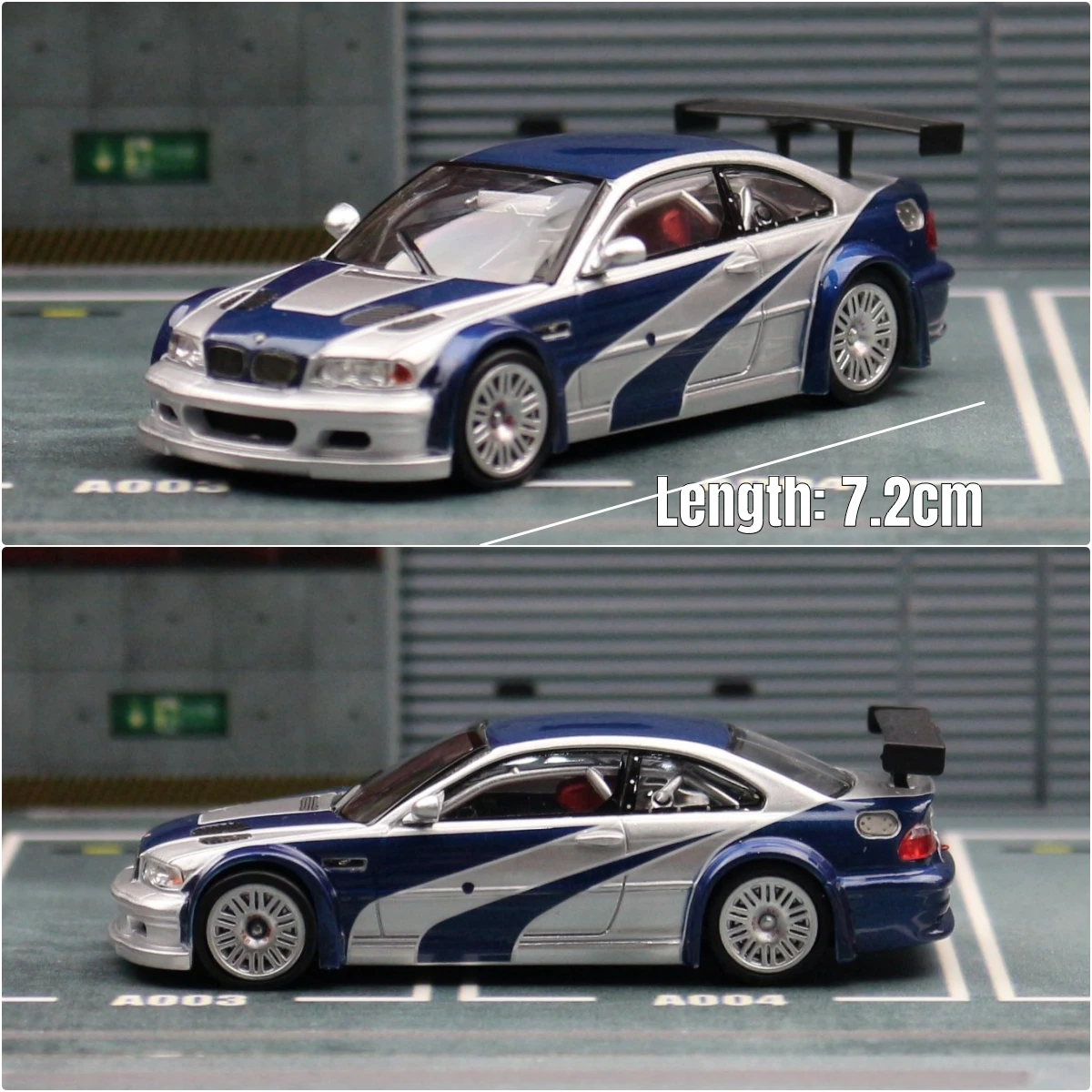 1/64 BMW M3 E46 GTR Toy Car Model Diecast Miniature Need For Speed Super Racing Rally Collection Gift For Boyfriend Boys 1:64