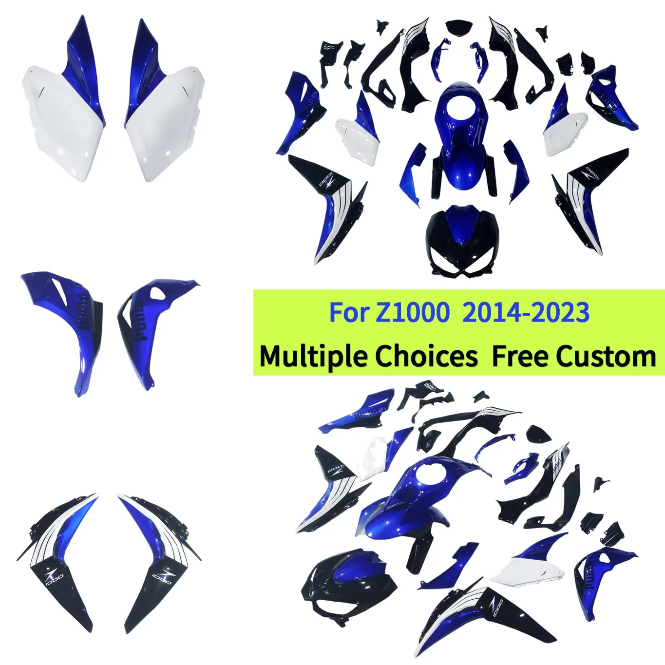 

Motorcycle Full Fairing Kit Fit For Kawasaki Z1000 2014 2015 2016 Zed 1K 2017 2018 2019 2020 2021-2023 Modified Parts