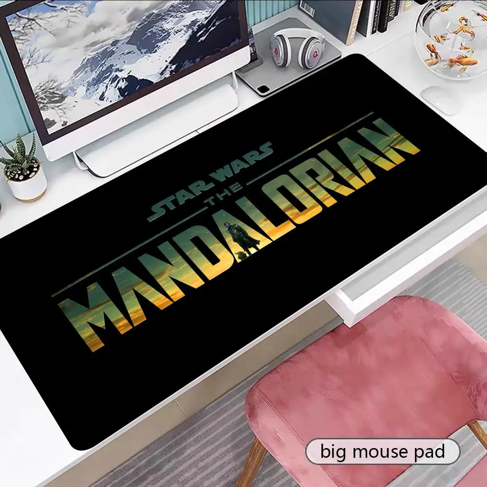 s-Starses w-Wars-s Mandalorian Mouse Pad Gamers Anime game XXL Home HD Computer Desk Mats Office SuppliesDesktop 70X30 90x40