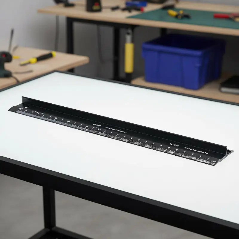 20/30/45cm Non-Slip Aluminium Alloy Ruler Marking Metal Safety Cutting Art Craft Multi-Functional Aluminium Alloy Ruler
