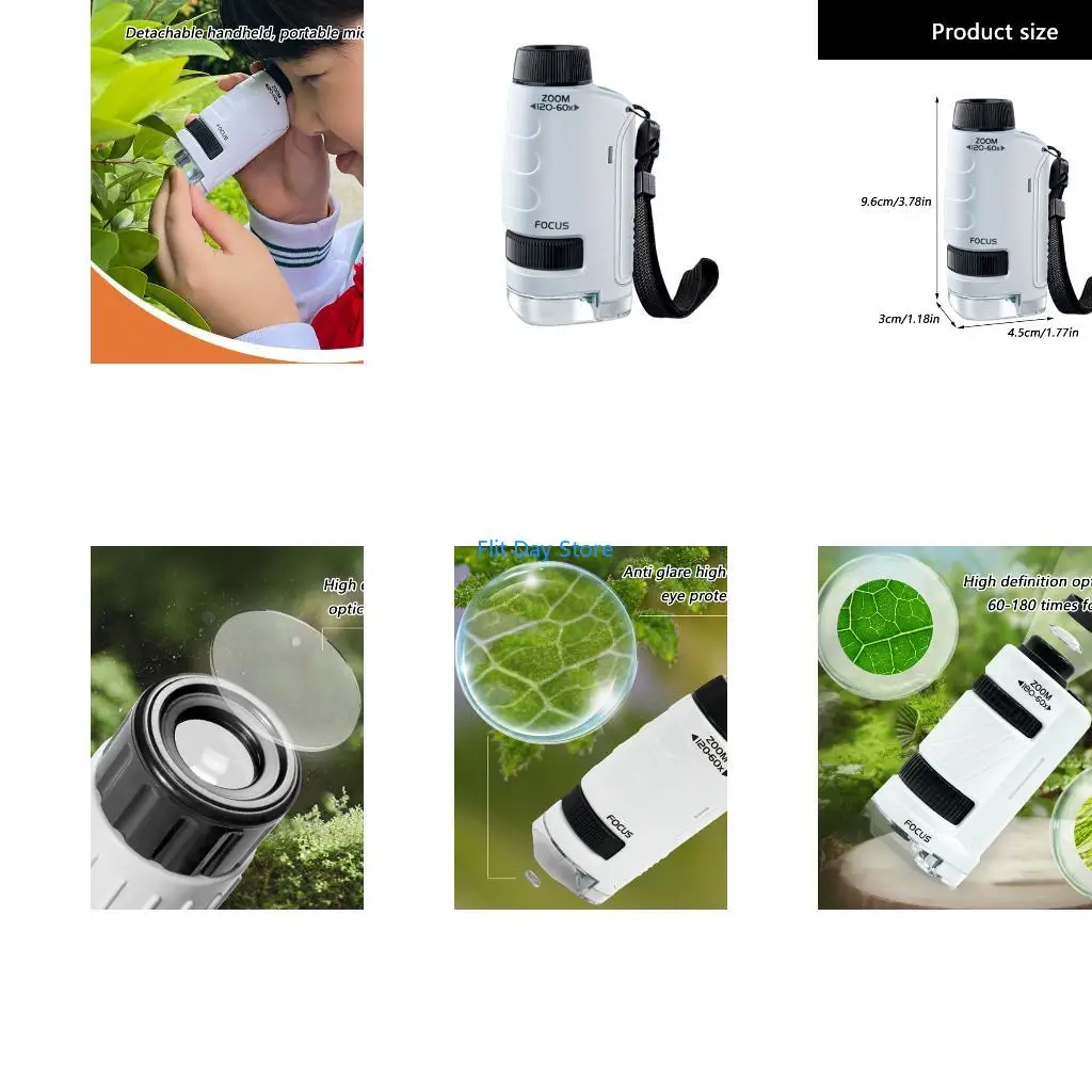 F92C Outdoor Scientific Microscope Portable High Definition Lens for Clear Imaging