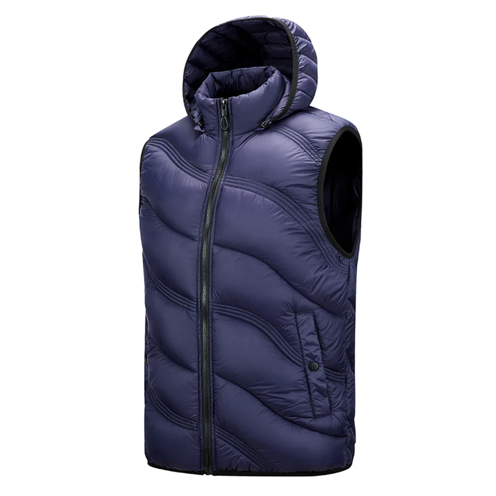 Factory Direct Sales Cross-Border High-Quality Vest Cotton Coat Autumn and Winter Men's Simple Casual Rib Vest Men's Wholesale