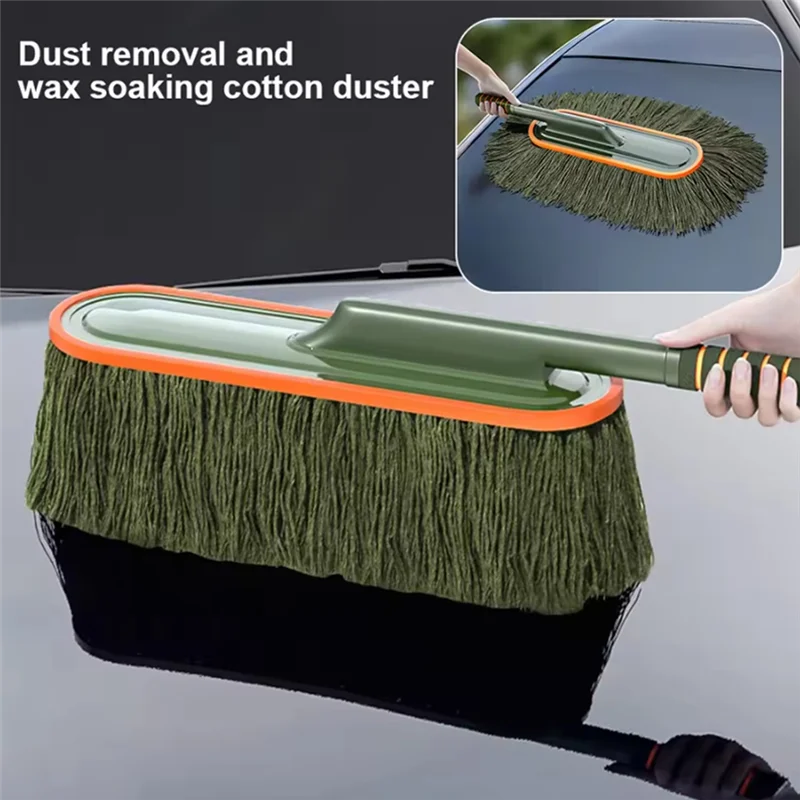 ABUS-Car Cleaning Tool Dust Remover No Lint Scratch Car Wash Mop Retractable Handle Dust Remover Cleaning Brush Forcar Home Dust