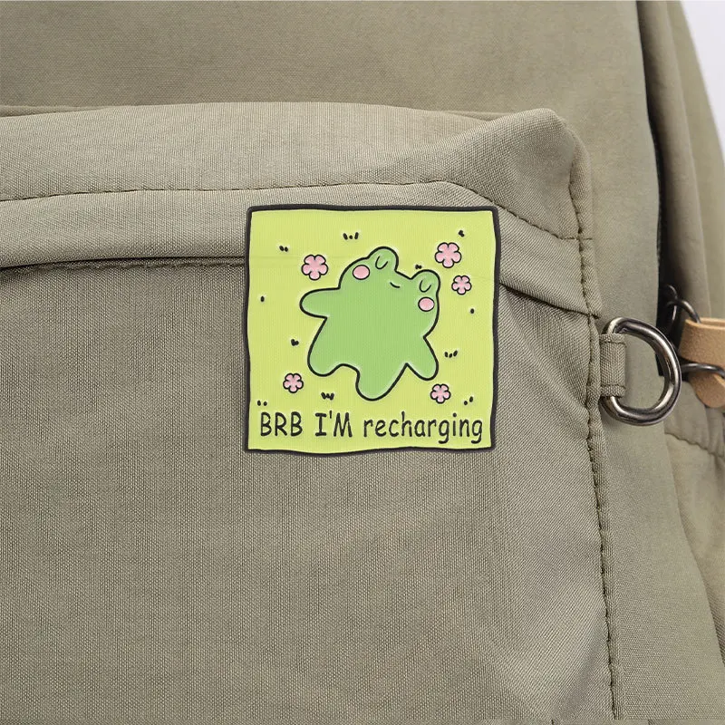 Funny Cute Cartoon Frog Enamel Brooch Unisex Casual Metal Pin Badge for Party Commute Gift DIY Clothing Bags T-shirt Accessory
