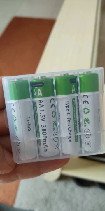 

AAA and AA Rechargeable Batteries USB Lithium-ion 3400mWh 1.5V AA Rechargeable Batteries+800mWh 1.5V AAA Battery+ Type-C Cable