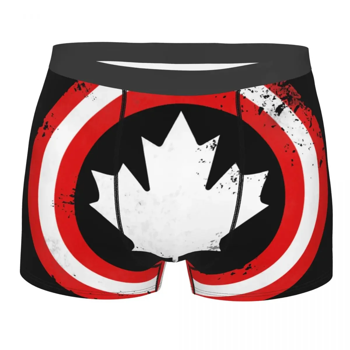 Men's Boxer Shorts Panties Captain Canada White Leaf Polyester Underwear Male Novelty S-XXL Underpants