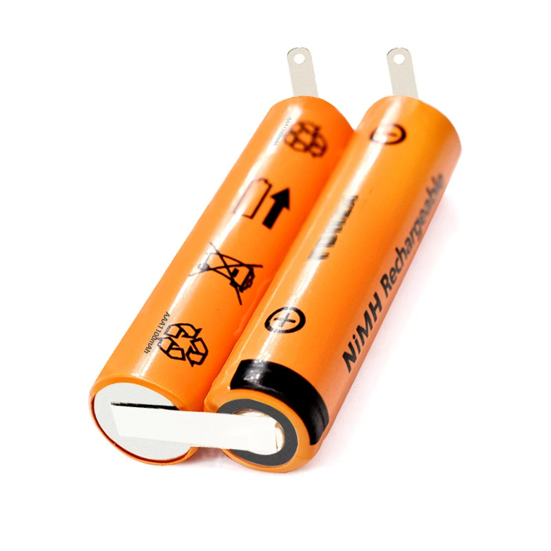 2Pcs/lot  NI-MH Battery Rechargeable 2.4V 1100mAh For Shaver Part