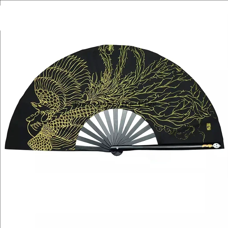 1pc Tai Chi Fan 34cm Bamboo Chinese Kung Fu Fans High Quality Martial Arts Fan Dance Performance Props Bamboo Fan Bone