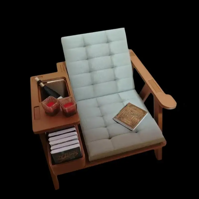 

1 Set 3D Printed Lounge Furniture 1/12 Scale Miniature Reading Chair Model Diorama Dollhouse Desktop Ornament Home Decor