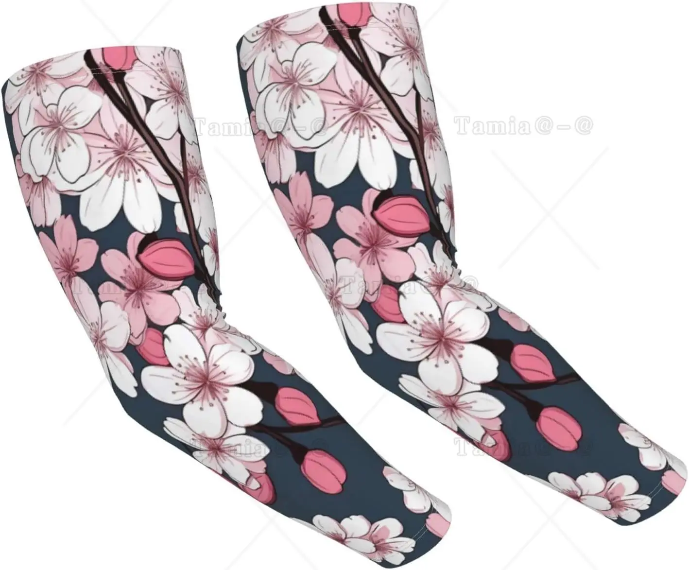 

Arm Sleeves for Men Women Cherry Blossom Floral UV Sun Protection Compression Arm Sleeves Cooling Hand Cover for Outdoor Sports
