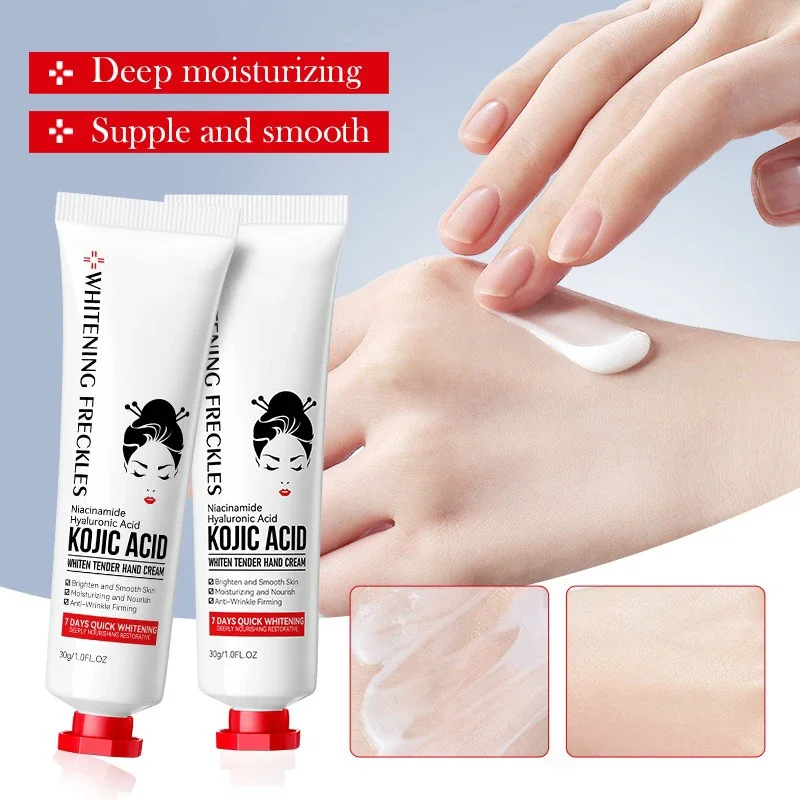 Kojic Acid Fade Dull Hand Cream Body Fast Smooth Nourish Cream Lightening Black Skin Brightening Moisturizing Korean Skin Care