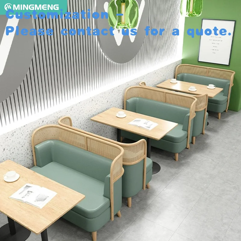 custom.2026 New Modern Wood Booth Tables Chairs Commercial Restaurants Villas Cafes Coffee Shops Apartments-Hot
