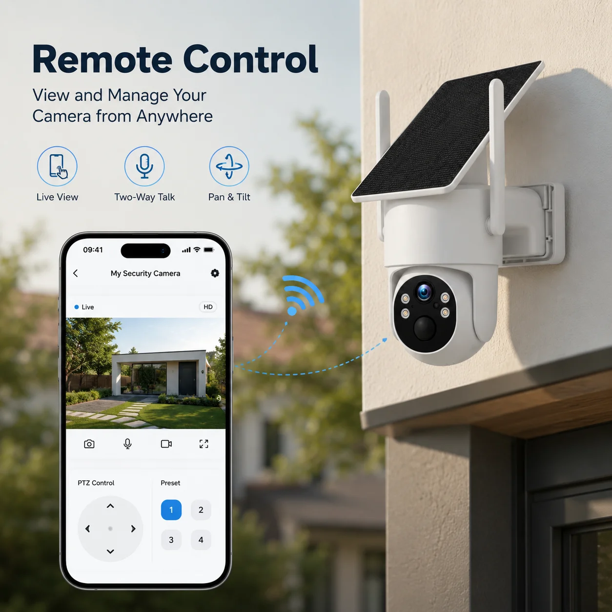 5MP Solar Powered PTZ Camera F - Panel Power Outdoor recension och pris