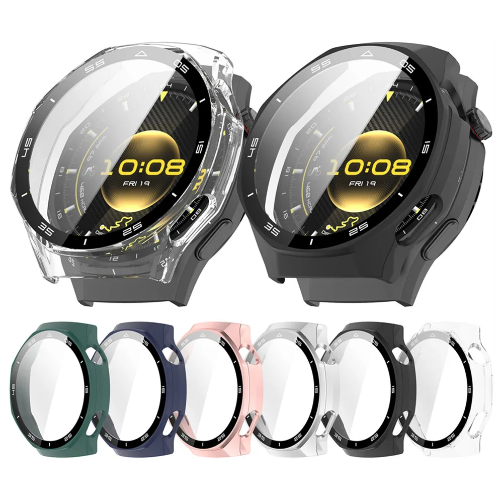 Boîtier PC pour Huawei Watch GT6 Pro 46mm, housse complète avec lunette en verre trempé, Protection contre les rayures