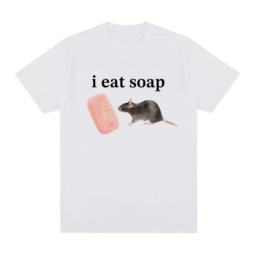 

I Eat Soap Rate Funny Meme T-shirt Women's Fashion Retro Oneck Short Sleeve T-shirt Harajuku Kawaii T-shirt Women's Y2K Clothing