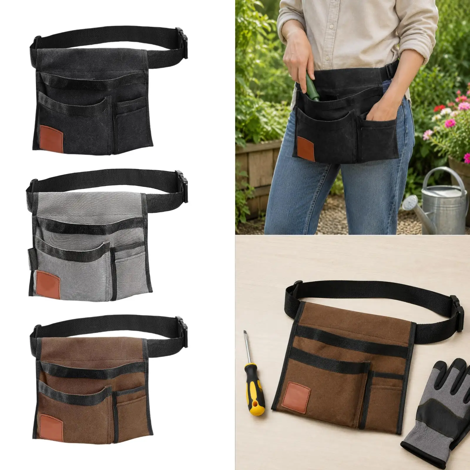 Gardening Tool Waist Bag Multifunctional Storage Bag Electrician Apron Tool Bag Utility Waist Apron for Installers Lawn Care