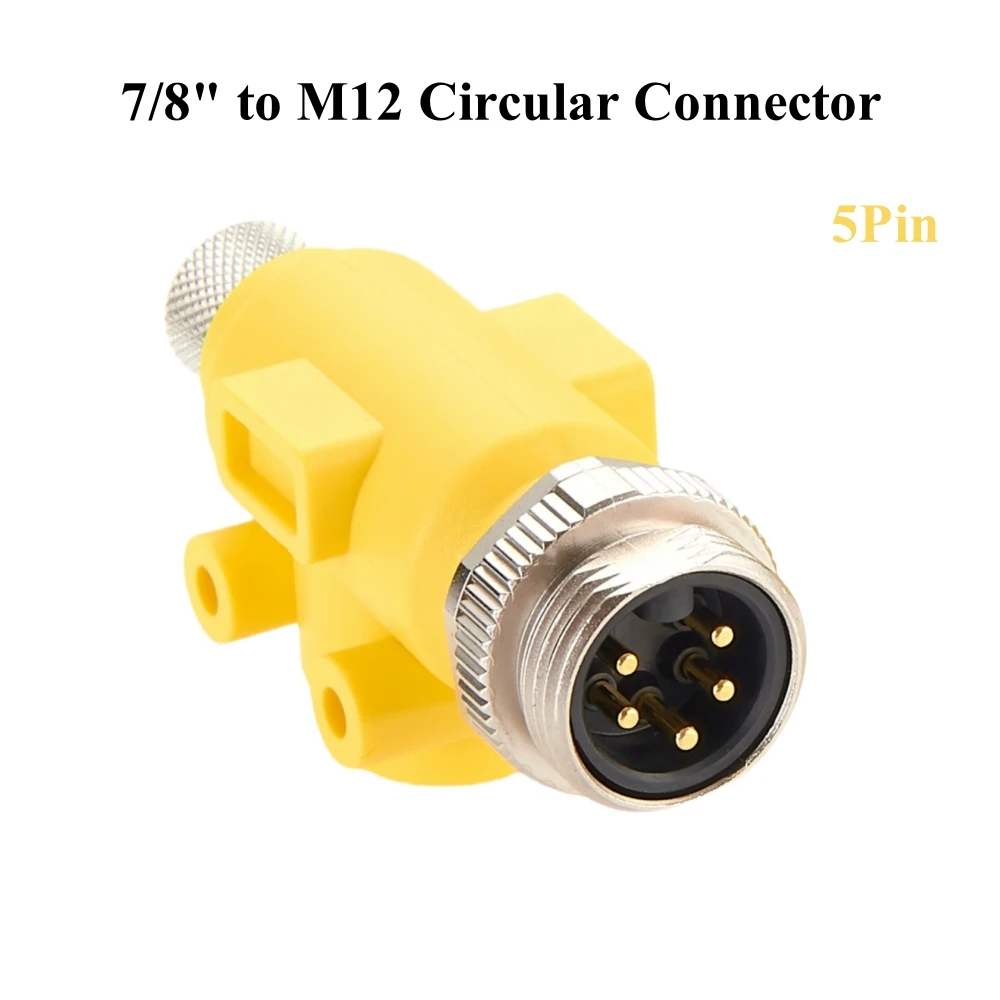 

7/8" Mini-Change 5Pin to Micro-Change M12 Circular Connector IP67 Male to Female Inline Coupler MiniFast Backbone Trunk Adapter