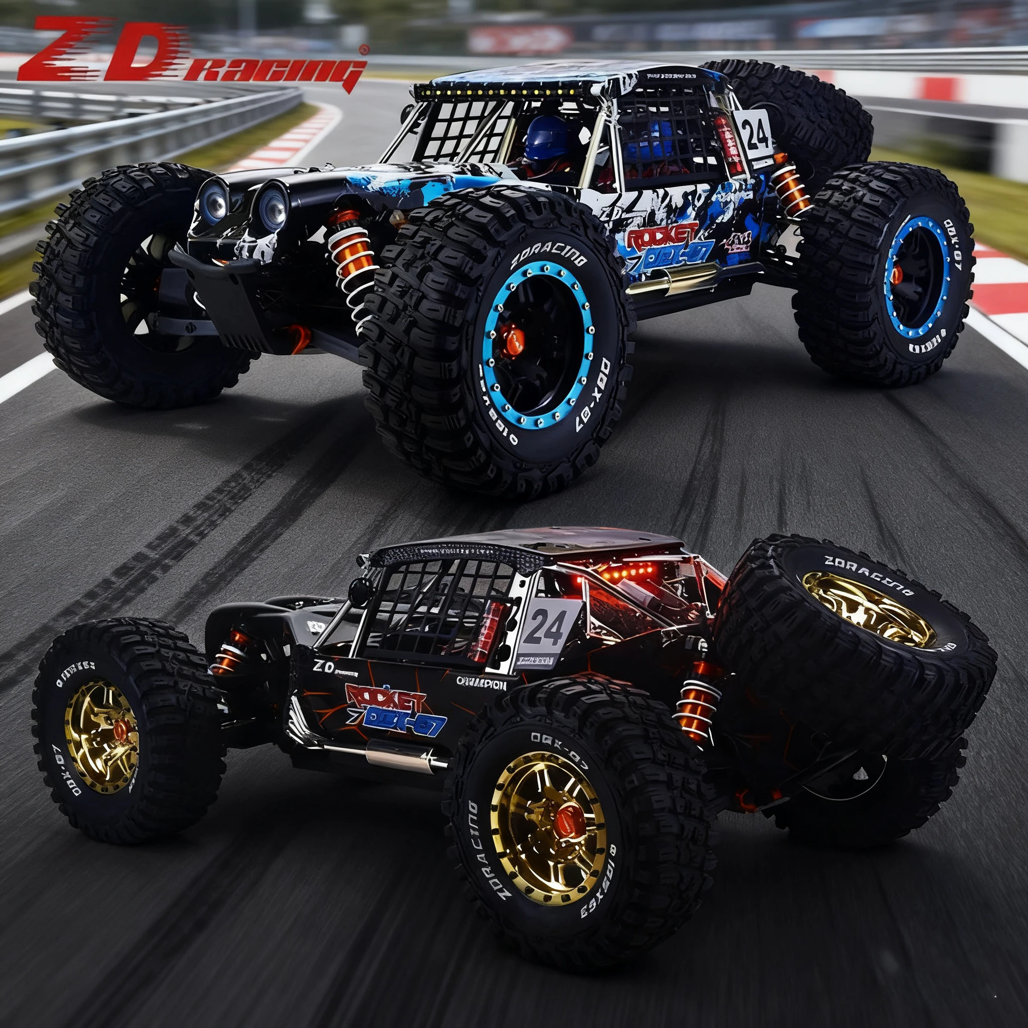 1/7 ZD Racing DBX-07 6S 4x4 فرش RC التحكم عن بعد محاكاة الكهربائية 4WD على الطرق الوعرة سيارة شاحنة صحراوية مع الفرامل الميكانيكية #1