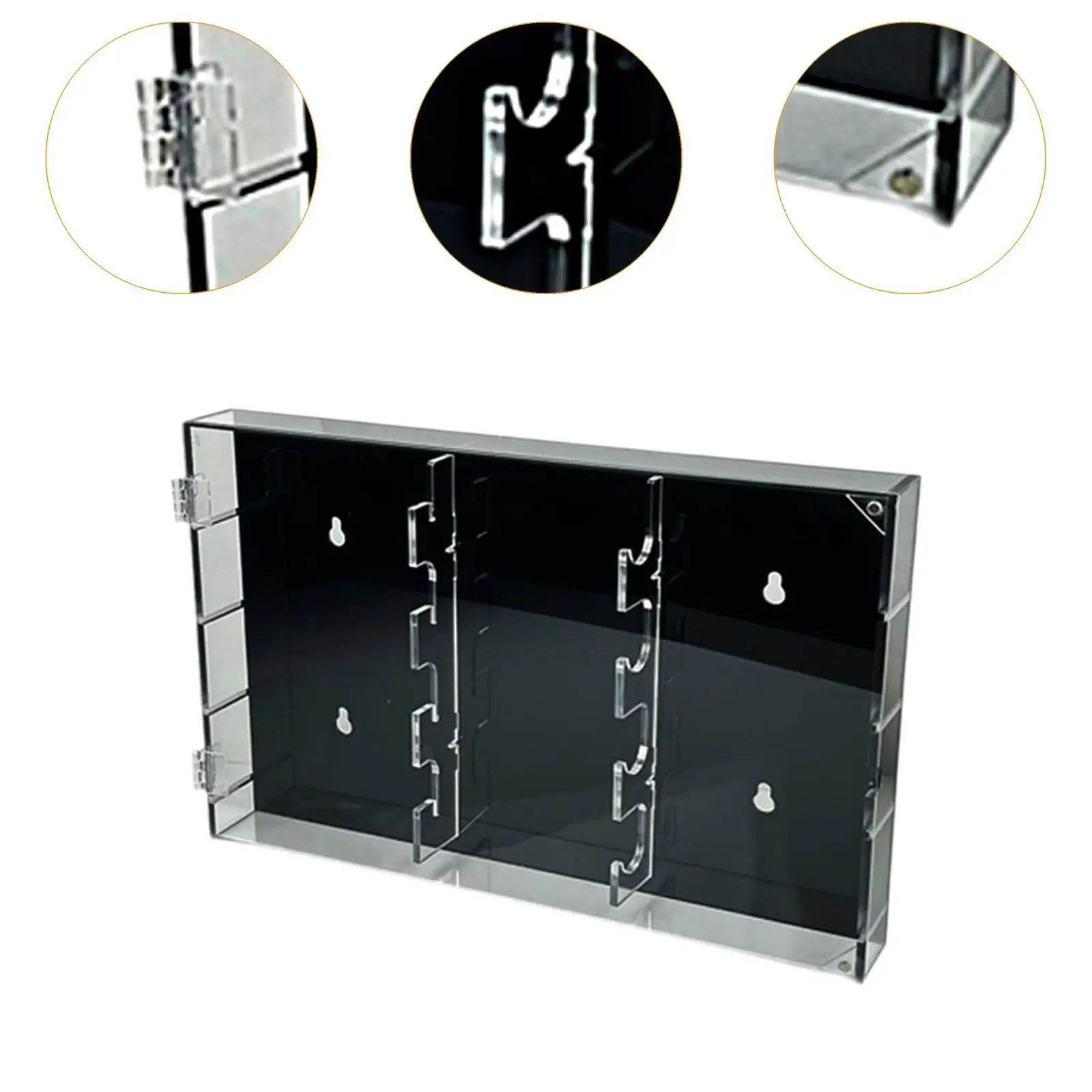 Vetrina per collezione in acrilico Robusto accessorio da collezione Scatola portaoggetti in acrilico per parete, soggiorno esterno, casa interna