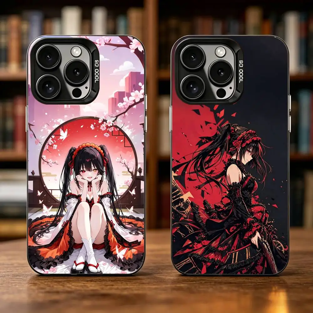 Anime D-Date A-A Live Phone Case For iPhone 17,16,15,14,13,12,11 Plus,Pro Max,XS,Colorful Silver Phone case Funda Cover
