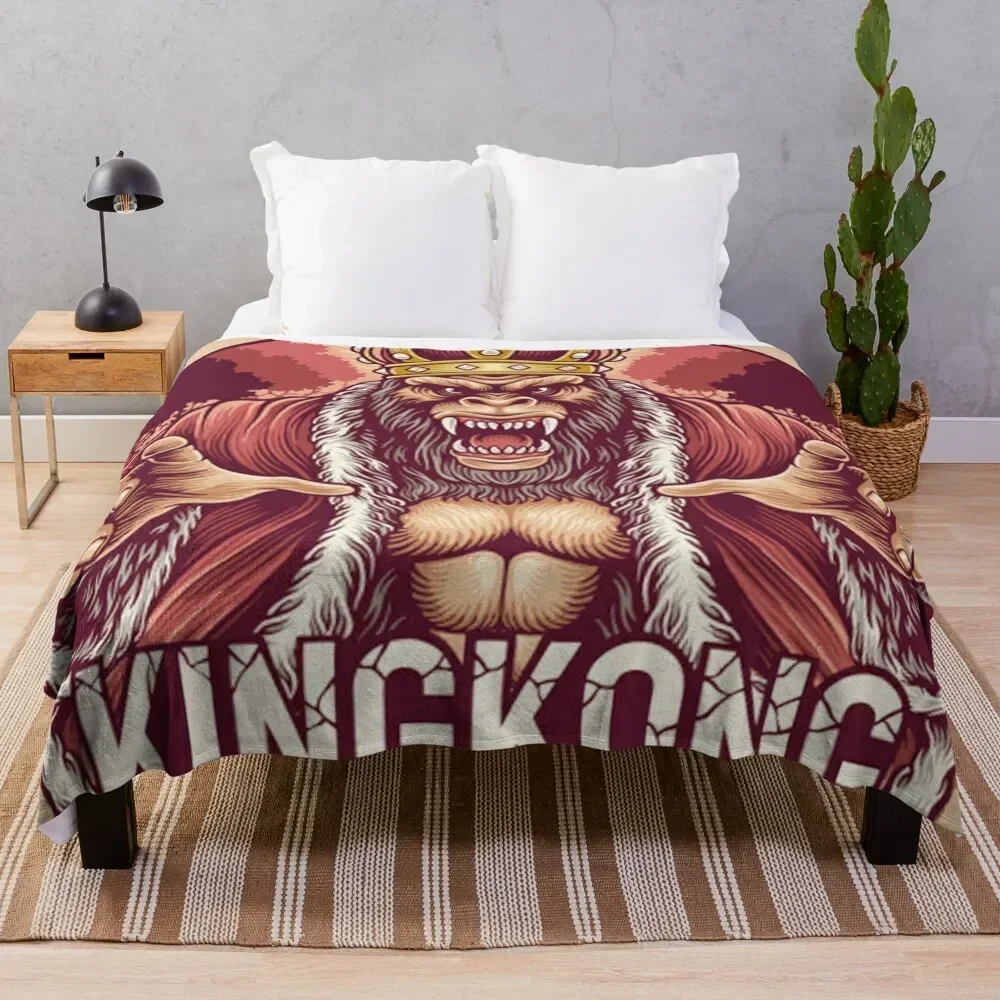 

King kong character Throw Blanket Soft Plaid blankets and throws Thermal For Decorative Sofa Blankets