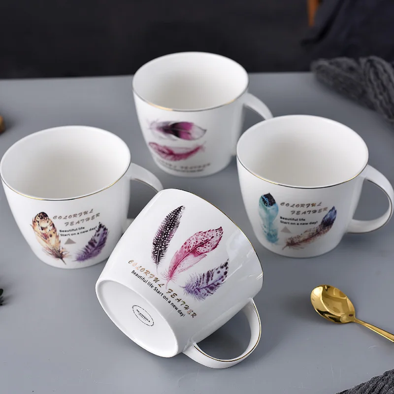 800ml Creative Ceramic Mug Special Slotted Cup Breakfast bowl Mug Home Office Fancy Gift for Tea Drinker