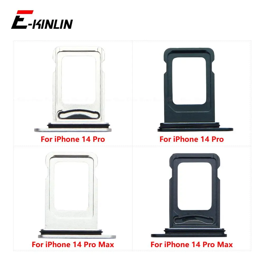 Sim Card Tray Socket Slot Reader Adapter For iPhone 14 Pro Max Micro SD Card Holder Connector Container Replacement Parts