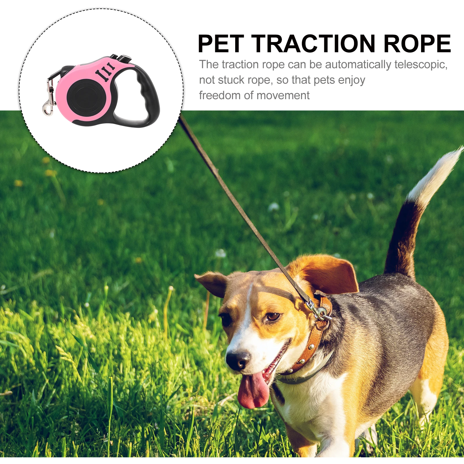 

Lead Pet Leash Small Dog Extendable Telescopic Leads Abs Harness with Retractable