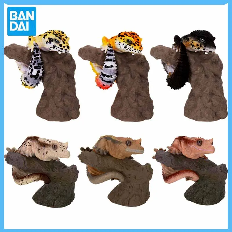 

Original Bandai Japanese Gashapon Creature Mini Crested Gecko And Leopard Gecko Movables Joint Model Capsule Toy Collectibl