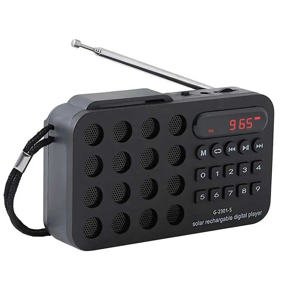 Mini Radio FM tascabile portatile ricarica solare altoparlanti Wireless supporto USB TF Card Play ricevitore Radio FM compatibile con Bluetooth