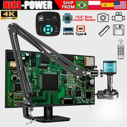NICE-POWER 150X Digital Microscope 4K 60MP/48MP/13MP HDMI Type-C/USB Industrial Video Microscope Camera For PCBA inspection