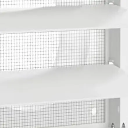 White External Gravity-Operated Vent Cover for Garage Wall Attic and Kitchen Ventilation Plastic Louvered Design