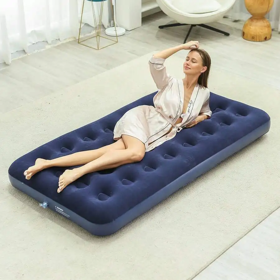 A Portable Foldable Inflatable Bed, Air Mattress, Camping Sleeping Pad With Pump, Suitable For Camping And Home Use