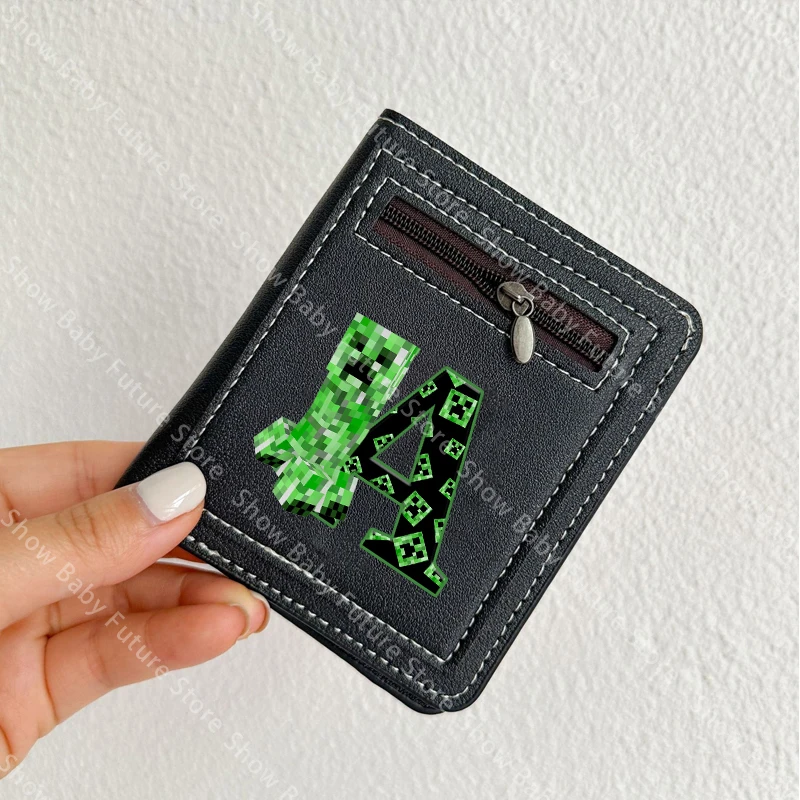 Cartoon Minecrafted Wallets for Adult Coin Purse Credit Card Holder Passport PU Waterproof Driving License Bag ID Cards Cover