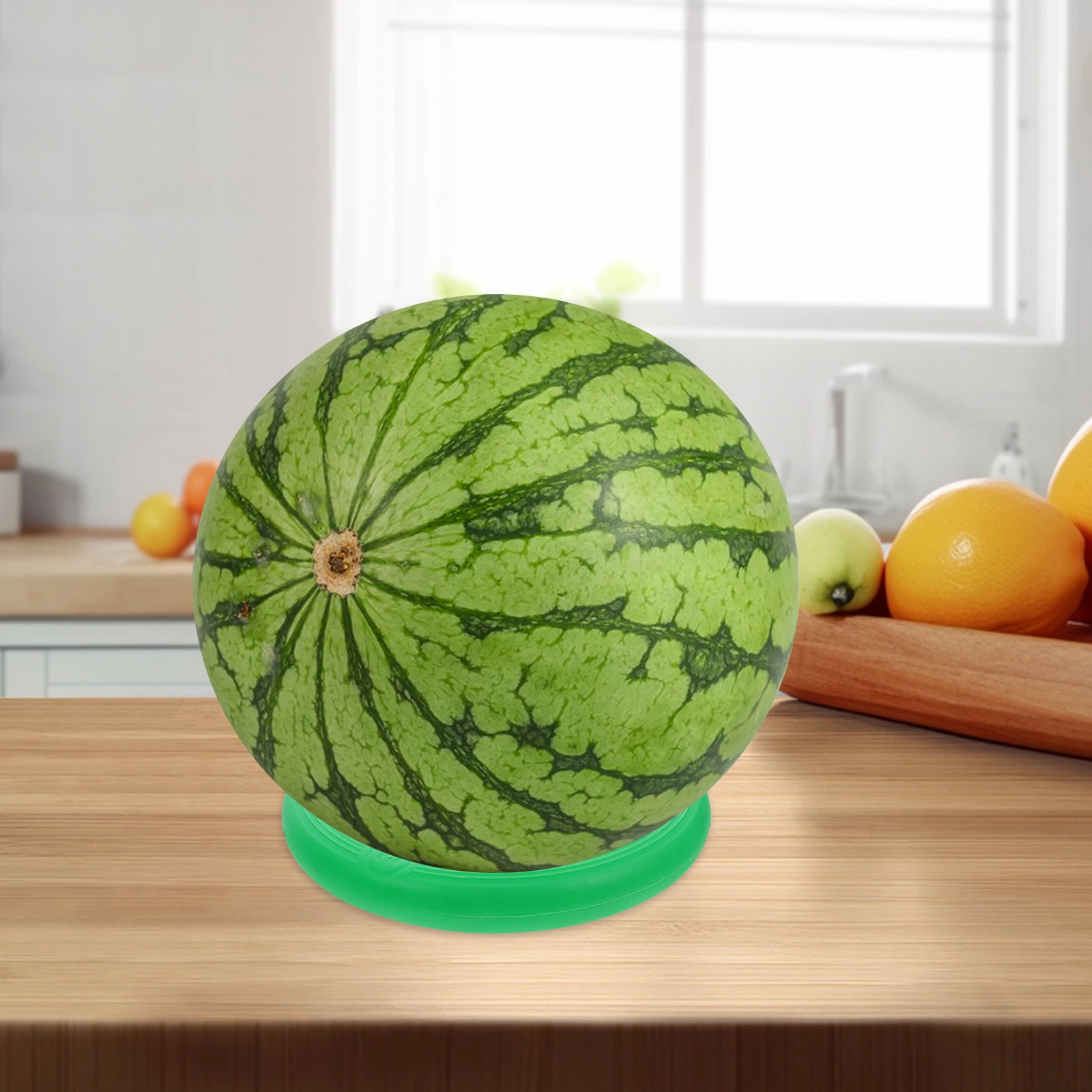 

5pcs Watermelon Retainer Fruits Base Display Ring Cantaloupe Stand Washer Fruit Circle Base Antislip Design Spacesaving Fruit
