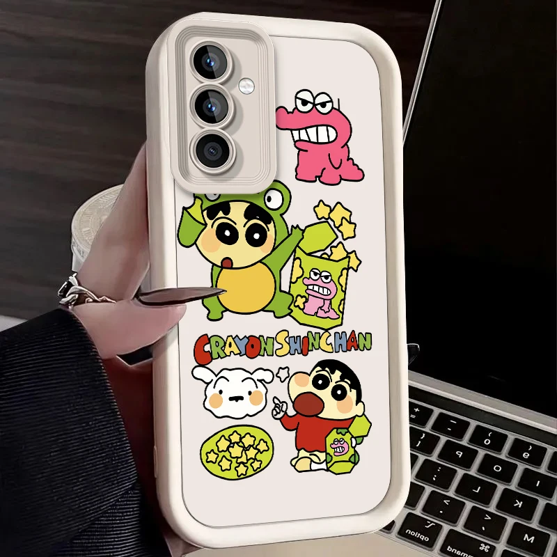 C-Crayon S-ShinChan Case voor Samsung Galaxy A53 A50 A50S A36 A35 A34 A33 A32 A30 A26 A24 A23 A22 A20 A16 A12 4G A06 M55 5G Cover