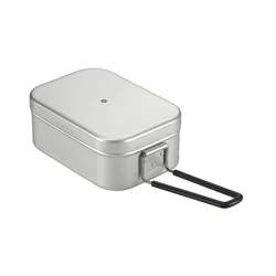 CAMPINGMOON Camping Lunch Box Folding Handle Aluminum Camping Bento Container Camping Picnic Cookware 650ml /1300ml Mess Tin