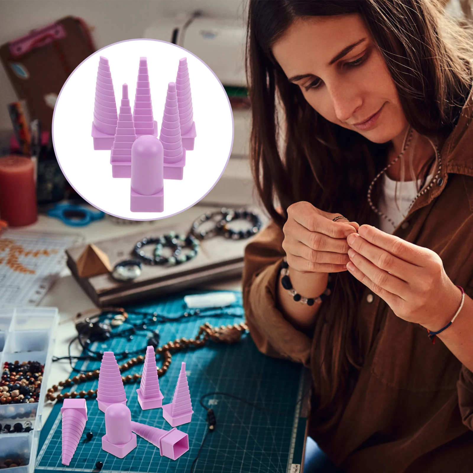 

1 set 1 Set Wire Wrapping Tool Set Precision Jewelry Making Tools Multi-Shape Bending Shaping Mandrel Durable Craft Design