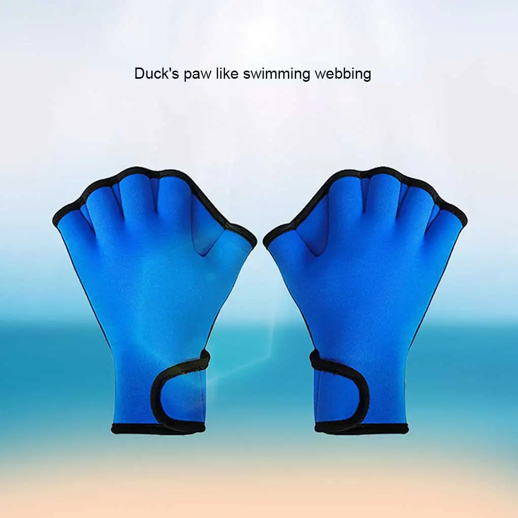 1 쌍 여성 남성 네오프렌 핑거리스 물갈퀴 장갑 실내 성인 수영 다이빙 패들 장갑 재사용 가능한 액세서리