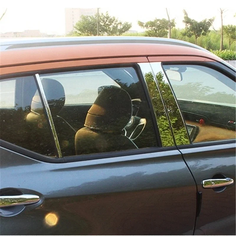 

WELKINRY For Nissan Kicks P15 2016-2023 Stainless Steel Car Body Door Window Central Middle B C Column Pillar Post Cover Trim