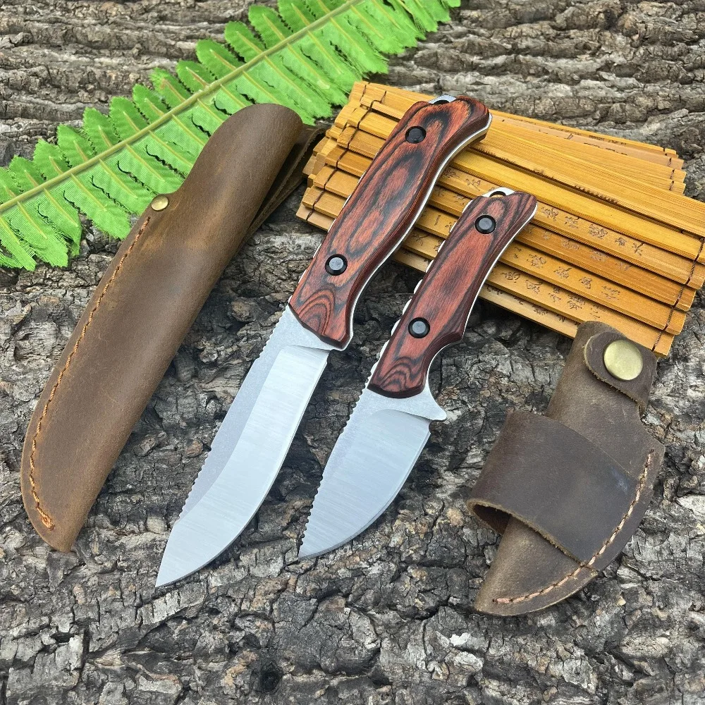 Saddle Mountain BM 15002 Hidden Canyon Hunter 15017 Outdoor Fixed Blade Knife CPM-S30V with Leather Sheath Camping Fishing view 2