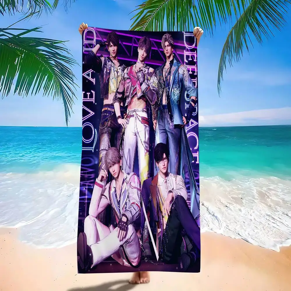 

Love And Deep Space Game Microfiber Beach Towel Absorbent Quick Dry Soft Yoga Swimming Resort Mountain Climbing Towel