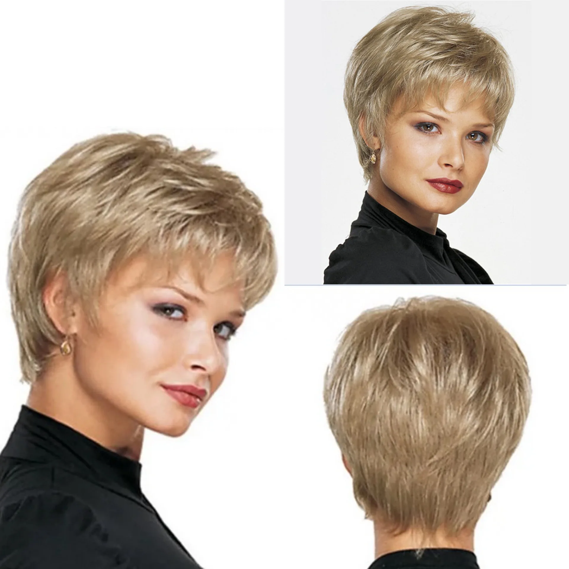 

Женский парик (1 шт.) - синтетические волосы, модный и удобный, подходит для повседневной носки.