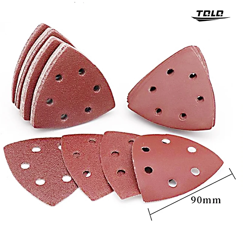 

Треугольная наждачная бумага с 6 отверстиями, 90*90 мм, полировальный абразивный инструмент, подходит для автомобилей, металл, дерево, шлифовальный диск, инструменты, аксессуары