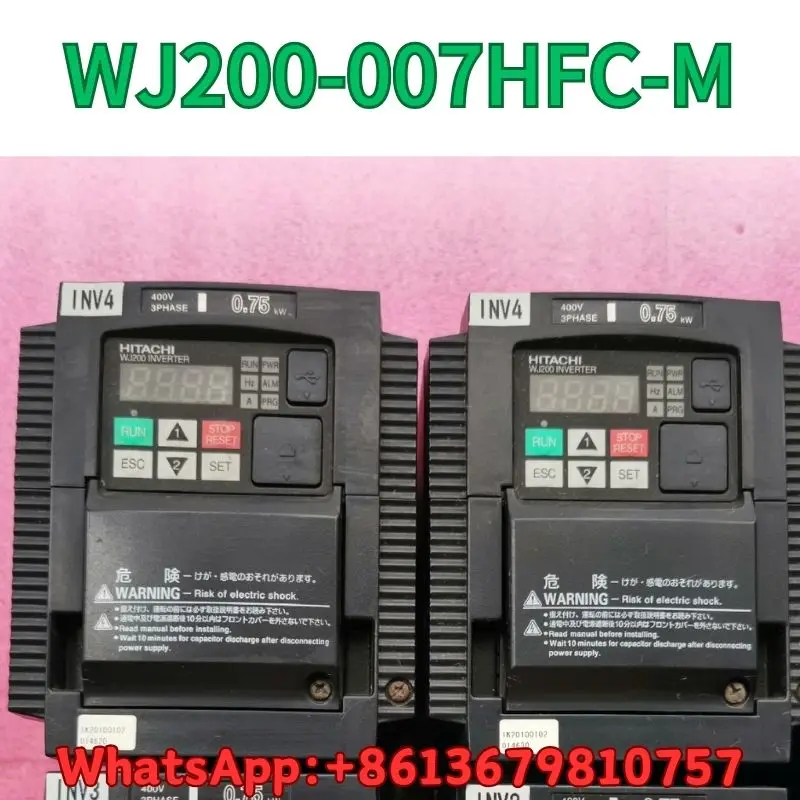 second-hand WJ200-007HFC-M frequency converter 0.75kw/380v test OK Fast Shipping